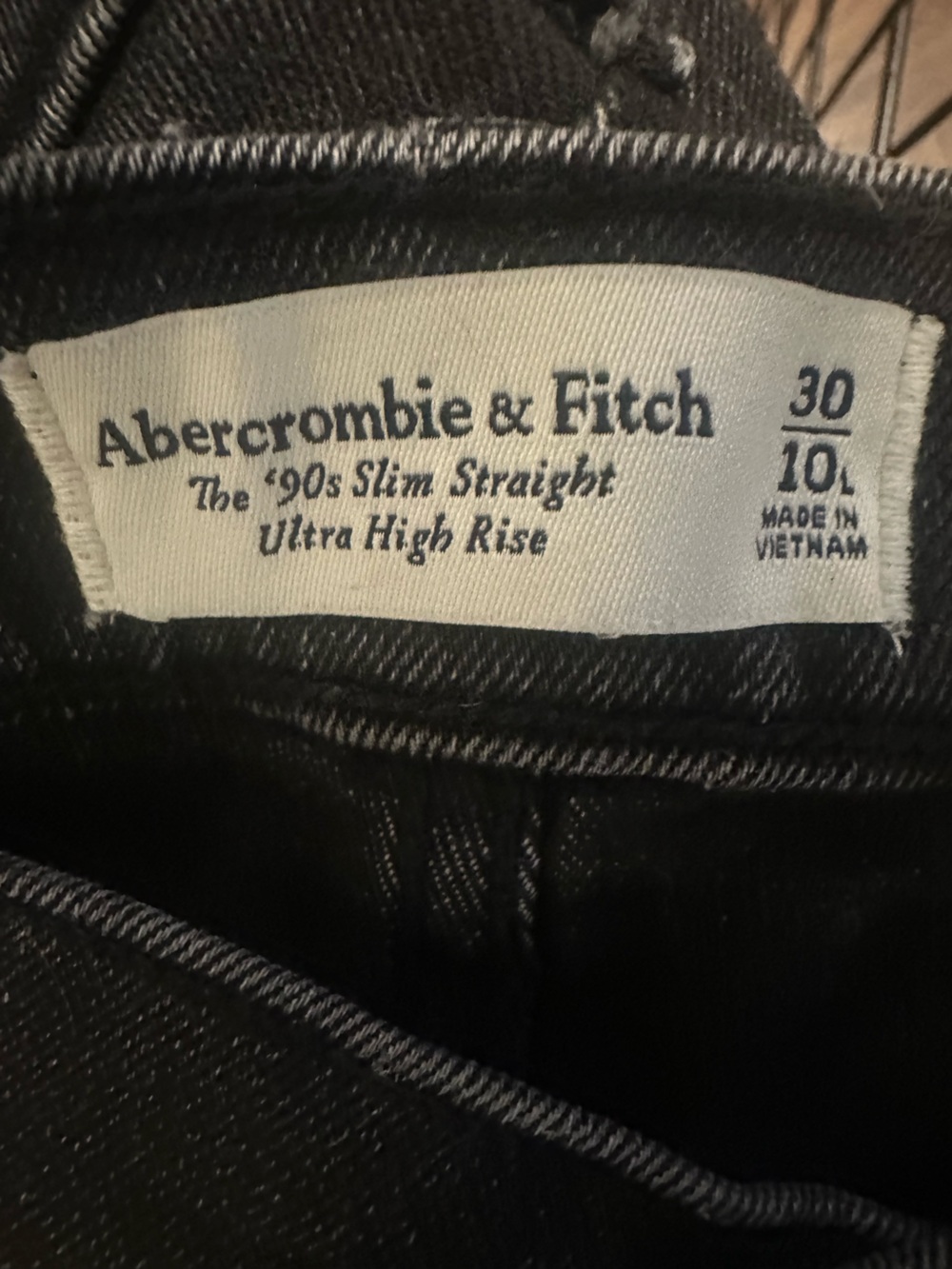 Abercrombie & Fitch Women’s Black Slim Straight Jeans